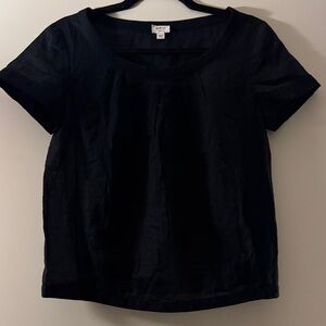 Wilfred linen Black Short Sleeve Top